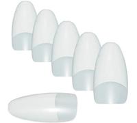 100 Artificial Nail Tips Oval Natural with Box Fullsize Surface - 10 Different Sizes