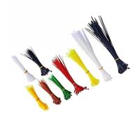 100 Assorted Cable Ties - Multi-Size Colored Plastic Zip Ties for Organizing Wraps for Home & Office- Small, Medium, Large & XL