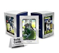 100 Assorted Football Cards - Authentic, Premium Football Trading Cards from The 70's to Present - Includes 2 Memorabilia Cards (Autograph or Jersey) - from Licensed Manufacturers and Brands