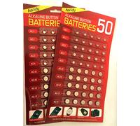 100 Assorted Mixed Alkaline Button Cell Batteries 377 Ag1 Ag3 Ag4 Ag10 Ag12 Ag13