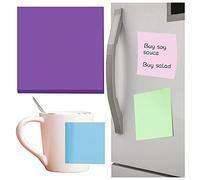 100 Assorted Sticky Sheets Tearable Bright Colors Note Pad 3x3 Super Sticky Notes for and School Stationery (Purple, One Size)