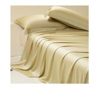 100% Austrian Eucalyptus Flat Sheet Twin Queen King Size Tencel Lyocell Top Sheet Tencel Flat Bed Sheets Softer Than Silk Sheets, 1 Piece (Color : Yellow C, Size : 245x250cm)