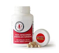 100% Authentic American Ginseng Capsules -500 mg. Potent Ground Ginseng Root - No Fillers, Binders or Other Additives. (150)