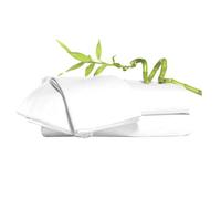 100% Bamboo Super Silky Soft Luxury 4 Piece Duvet Bed Set - Complete Bedding Set Includes Duvet Cover 2 Pillowcases and Deep Fitted Sheet by Euphoric Bedding ® (White, King Size)