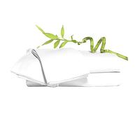 100% Bamboo Super Silky Soft Luxury 4 Piece Duvet Bed Set - Complete Bedding Set Includes Duvet Cover 2 Pillowcases and Deep Fitted Sheet by Euphoric Bedding ® (White, Double)