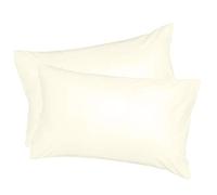 100% Bamboo Super Silky Soft Plain Luxury Pillowcases by Euphoric Gifts ® Pack Contains x2 Pillow Cases (Cream)