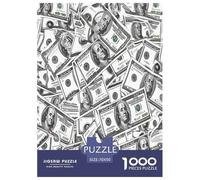 100 Banknotes Dollars 1000 Pieces Portable Jigsaw Puzzle Age 3+ Quirky, Abstract Design, Home Decoration, Educational, Challenging 70x50cm/1000pcs