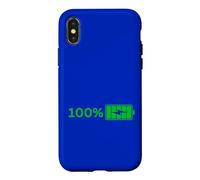 100% Battery -100% Battery I Funny High Energy Percent Case for iPhone X/XS