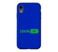 100% Battery -100% Battery I Funny High Energy Percent Case for iPhone XR