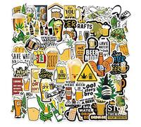 100 Beer Stickers - Perfect for Celebrating Oktoberfest and Drinking Parties for Adults | Waterproof Vinyl Stickers for Cheerful, Drunk Mood on the Wine Glass