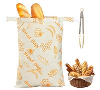 100% Beeswax Bread Bags, Reusable Beeswax Bread Bags for Freezer & Refrigerator, 43cm×33cm Natural Storage Bags for Sourdough & Artisan Loaves (C)