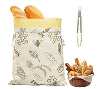 100% Beeswax Bread Bags, Reusable Beeswax Bread Bags for Freezer & Refrigerator, 43cm×33cm Natural Storage Bags for Sourdough & Artisan Loaves (D)