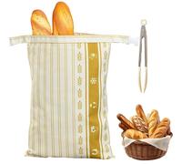 100% Beeswax Bread Bags, Reusable Beeswax Bread Bags for Freezer & Refrigerator, 43cm×33cm Natural Storage Bags for Sourdough & Artisan Loaves (J)