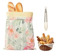 100% Beeswax Bread Bags, Reusable Beeswax Bread Bags for Freezer & Refrigerator, 43cm×33cm Natural Storage Bags for Sourdough & Artisan Loaves (M)