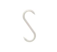100 Biltong Plastic S-Hooks - 3” x 1” Meat Hanging Hooks for Drying & Smoking Meat | Make DIY Biltong Jerky | BBQ in Style w/our Sausage Butcher S-Hooks (White)