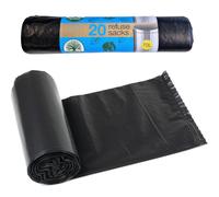 (100 Bin Bags) Refuse Sacks High Quality 70 Litre Black Bin Bags