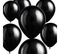 100 Black Latex Balloons - 10 Inch, Thicken, for Birthday, Halloween & Kids Party