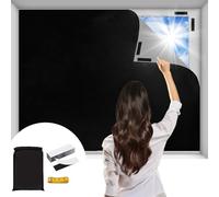100% Blackout Blind, 2 50 Portable Blackout Blinds Stick on Blinds for Windows, Temporary Blackout Curtains Suitable for Cutting any Size Shape - for Bedroom, Indoor and Outdoor