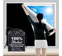 100% Blackout Blind Curtains Window Cover [ " " XXL ] [DIY Cut to Any Size or Shape] [Hook & Loop Tabs][ Portable Bags for Travel] [Light & UV Blocking ]for House,Baby Nursery,Apartment