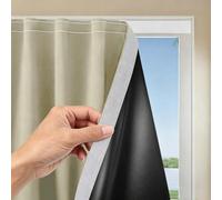 100% Blackout Blind, Self Adhesive Curtains Portable Blackout Blind for Windows Living Room Bedroom Nursery Loft RV Car, Hook & Loop Strip, No Drilling (136W x 200H cm,Beige)