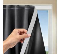 100% Blackout Blind, Self Adhesive Curtains Portable Blackout Blind for Windows Living Room Bedroom Nursery Loft RV Car, Hook & Loop Strip, No Drilling (70W x 100H cm,Dark Gray)