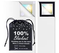 100% Blackout Blind White (157"x 59") Curtains Window Cove [DIY Cut to Any Size or Shape] [Hook & Loop Tabs][ Portable Bags for Travel ] [Light & UV Blocking ] for House,Baby Nursery,Apartment
