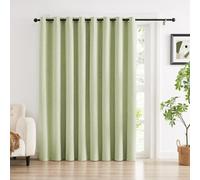 100% Blackout Linen Curtains for Bedroom,Sage Green Black Out Curtains 84 Inch Long 1 Panel Extra Wide Farmhouse Window Curtains for Living Room,Grommet Room Darkening Curtains & Drapes,100" W x 84" L