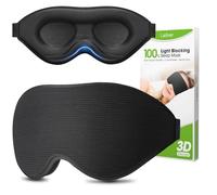 100% Blackout Sleep Mask for Women Men- Laitver Perfect Eye Sleeping Mask for Side Sleeper, Zero Eye Pressure, 3D Cutout Eyeball Movement Friendly, Ultra Soft & Comfortable Blindfold for Travel/Nap