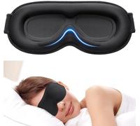 100% Blackout Sleep Masks for Women & Men - Zero Eye Pressure 3D Cutout Eye Mask for Sleeping Comfortable Blindfold -Our Sleep Mask Includes a Storage Pouch- Black Eye Mask for Travel or Blindfold