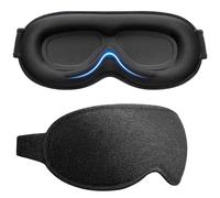 100% Blackout Sleep Masks for Women & Men - Zero Eye Pressure Sleeping Eye Mask- Ergonomic Design 3D Cutout Eye Movement and Eyelash Friendly, Ultra Soft & Comfortable Eye Mask for Sleeping
