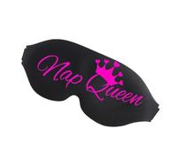 100% Blackout Sleep Masks for Women & Men - Zero Eye Pressure - Slogans - Ergonomic Design 3D Cutout Eye Movement Friendly, Ultra Soft & Comfortable Eye Mask for Sleep/Nap/Travel (Nap Queen)