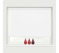 100% Blackout Waterproof Fabric Window Roller Shades Blind, Thermal Insulated,UV Protection,for Bedrooms,Living Room,Bathroom,The Office, Easy to Install (White, 60 x 160 cm (23.6"x63"))