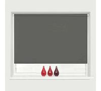 100% Blackout Waterproof Fabric Window Roller Shades Blind, Thermal Insulated,UV Protection,for Bedrooms,Living Room,Bathroom,The Office, Easy to Install (Grey, 60 x 160 cm (23.6"x63"))