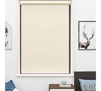100% Blackout Waterproof Roller Shades Blinds,Thermal Insulated,UV Protection,Privacy Protected,Noise Reduction,for Kithen/Bedroom/Bathroom,Easy to Install,Customizable (90cm Width x 160cm Drop)