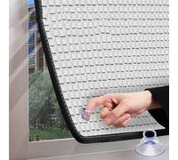 100% Blackout Window Film With suction cups,8Mm Aluminium Bubble Insulation Foil,Sun Room Heat Reflective Window Cover,for Loft Caravan Home Shed Auto,50x60cm/20"x24"-Silver