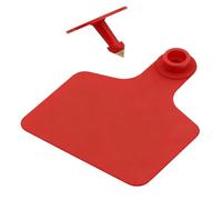 100 Blank Large/Small Ear Tags Livestock Cattle Ear Tags Suitable for Goats, Sheep, Pigs, Dairy Cows, Cattle Livestock PE Material red large200pcs