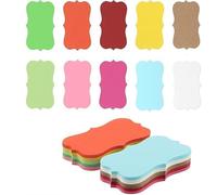 100 Blank Sticky Notes, 10 Pieces of Paper Clips, Colorful Message Cards, Convenient Mini Note Cards, DIY Craft Paper