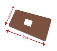 100 Book Colour Coding School Library Book Index Labels 72x38mm Primary Teaching Services (Brown)