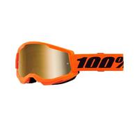 100percent Strata 2 Junior Goggles Orange Mirror Gold Lens/CAT3 Kids Mirror Gold Lens/CAT3 Neon Orange