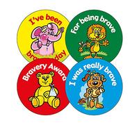 100 Bravery Award Health And Safety Childrens Pupils School Teachers Stickers 32mm Brainwaves Primary Teaching Services