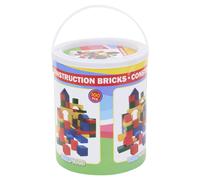 (100 Bricks in a Tub) Wooden Construction Building Block Kids Toy Pieces