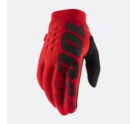 100% Brisker Cold Weather Gloves - Red / XLarge