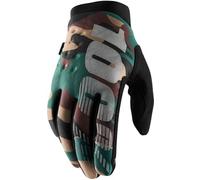 100% Brisker Cold Weather Long Finger MTB Cycling Gloves Camo/Black