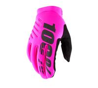 100% Brisker Women’s MX Gloves Fluo Pink/BlackXL Fluo Pink,Black