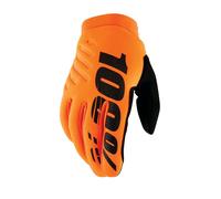 100% Brisker Cold Weather Youth MX Motocross Gloves Fluo Orange
