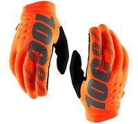 100% Brisker Kids MTB Gloves - Orange, XL / 100% Full Finger Children Child Mitten Mitt Unisex Boy Girl Youth Junior Infant Bicycle Cycling Cycle Mountain Bike Ride Trail Cold Weather Hand Wear