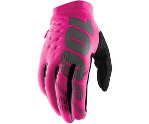 100% Brisker Ladies Bicycle Gloves, black-pink, size S for Women