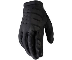 100% Brisker Ladies Bicycle Gloves, black, size S for Women