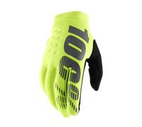 100% Brisker MX Gloves Yellow FluoL Yellow Fluo