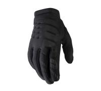 100% Brisker Women’s MX Gloves BlackL Black